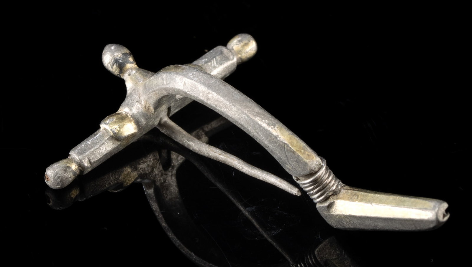 Roman Gilt Silver Fibula - Crossbow Form (1 of 3)