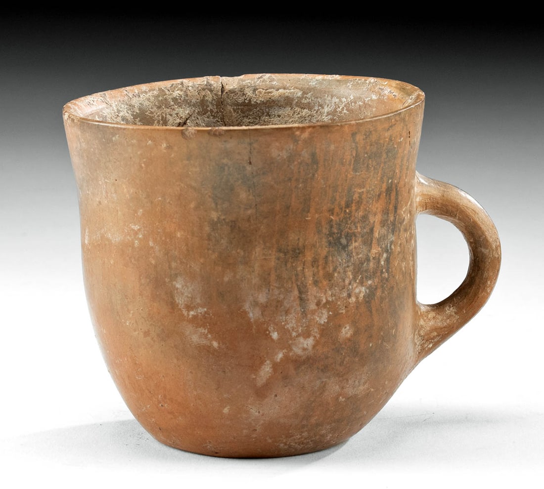 Ancient Amlash Redware Mug, 1960s Collection (1 of 3)