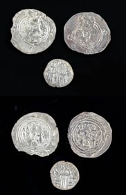 Sasanian Khusru II + 13th C. Bulgaria Silver Coins
