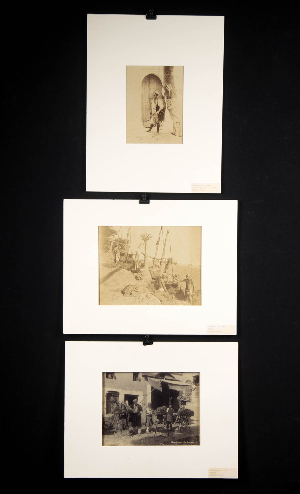 19th C. Ottoman Empire Albumen Prints (3): **Originally Listed At $400** Abdullah Freres (Ottoman of Armenian descent, active 1860s to 1890s). "Marchands de Simites" in Turkey, albumen print, ca. 1879; Zangaki Brothers (Greek, active in Ottoma