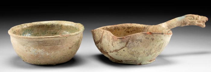 Chinese Han Dynasty Bowl + Ladle