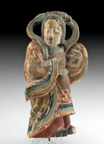 19th C. Chinese Wood Carving Female (Immortal)