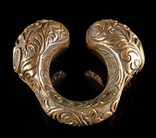 Asian Copper Ear / Ring Weight with Elephant Heads