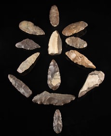 13 African Moroccan Mesolithic Stone Tools