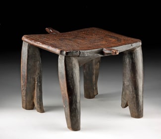 Nigerian Nupe Teak Wood Stool