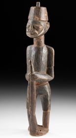 Yoruba Post-Colonial Wooden Figure of a Muslim Hunter