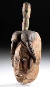 African Igbo Wooden Female Face Mask