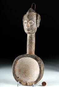20th C. African Igbo Wood Chalk Spoon