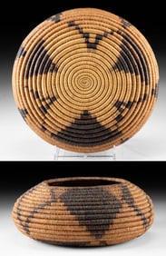 African Rwanda Coiled Basket, Sisal & Grass