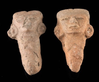 Two Teotihuacan Pottery Articulated Doll Torsos