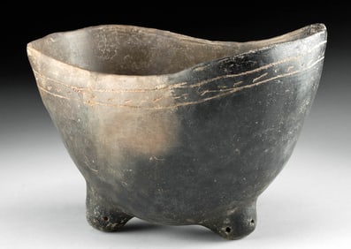 Pre-Columbian La Aguada Tripod Bowl, Rattle Feet
