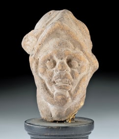 Romano-Egyptian Terracotta Head of a Helmeted Grotesque