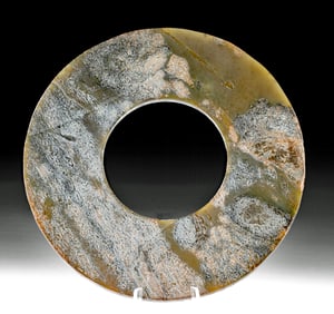 Archaic Chinese Zhou Dynasty Nephrite Jade Bi Disc