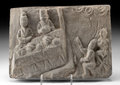 Chinese Song Tile w/ Royal Court & Performers