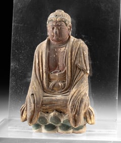 Chinese Ming Gilt Pottery Buddha Relief