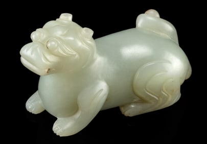 Chinese Qing Jade Feline - Pixiu / Stylized Tiger