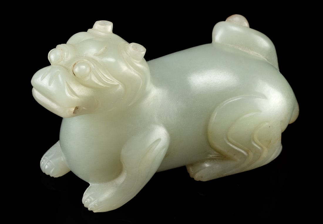 Chinese Qing Jade Feline - Pixiu / Stylized Tiger (1 of 3)