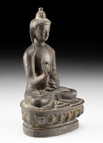 Chinese Brass Seated Shakyamuni Buddha