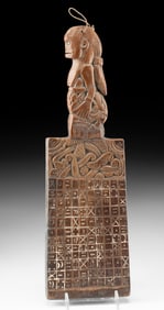 Rare Borneo Dayak Ngaju Wooden Ritual Calendar