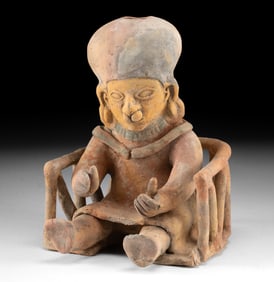 Jamacoaque Polychrome Pottery Seated Mother & Child