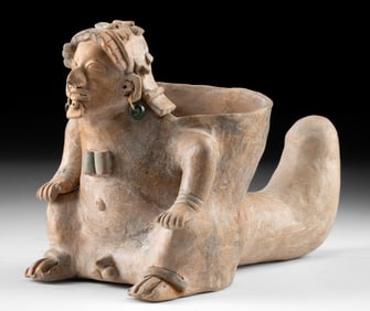 Jamacoaque Pottery Nude Figural Vessel w/ Tail