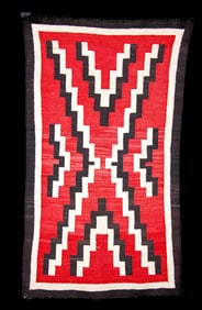 Navajo Woven Wool Double Saddle Blanket Eye Dazzler