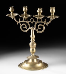 17th C. Spanish Brass Candelabra