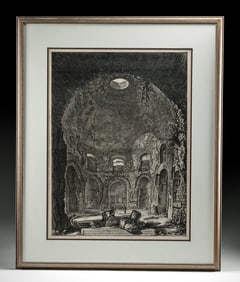 Piranesi Etching, Veduta Interna del Tempio della Tosse