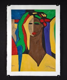 William Tolliver Mixed Media Painting "Delilah" (1997)