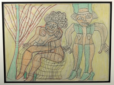 Henry Speller Mixed Media - Two Nude Figures