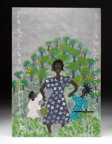 Black Joe Jackson Painting - "Da Bet Us Walkn n Pikn"