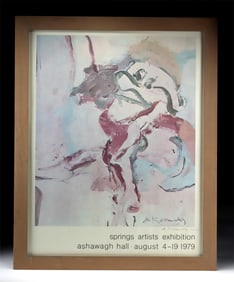 Signed Willem de Kooning Exhibition Poster
