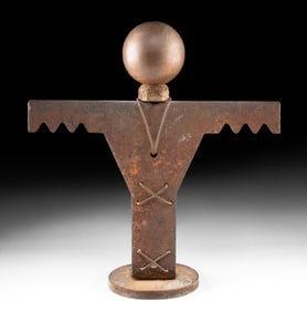 American Folk Art Metal Angel Sculpture by Jim Shores