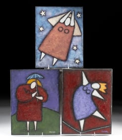 Three Julie Felton Paintings - Pure Joy! (2000)