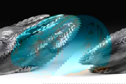 19th C. Chinese Qing Dynasty Turquoise Glazed Rabbit (1 of 4)