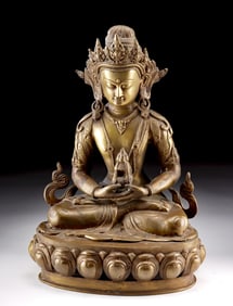 19th C. Tibetan Amitayus Buddha w/ Kalasha, ex-Anthony Quinn