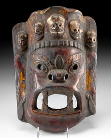 Nepalese Wood Festival Mask of Wrathful Mahakala