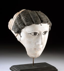 Lovely Romano-Egyptian Sarcophagus Mask of Woman