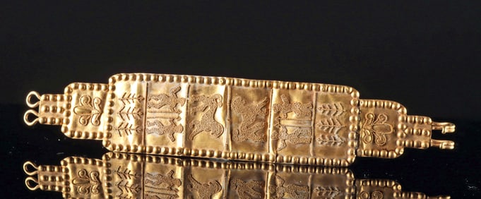 Greek Hellenistic Gold Bracelet w/ Granulation