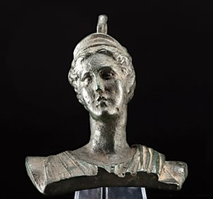 Roman Bronze Female Bust Steelyard Weight