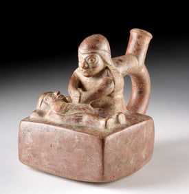 Moche Pottery Vessel w/ Medical or Ceremonial Scene