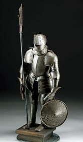 19th C. Italian Detailed Miniature Suit of Armor