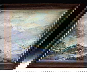 Robert Charles Gruppe Painting - "Turbulent Sea" (1968) (1 of 3)