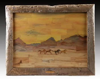 Fritz Anders Wood Mosaic - "Racing the Setting Sun"