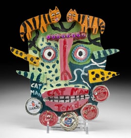 Tom Duimstra Mixed Media Sculpture - "Cat Man" (2000)