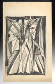 1920s Emil Kosa Jr. Abstract Graphic Drawing