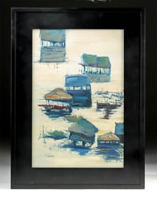 S. Nelson Painting - Floating Houses