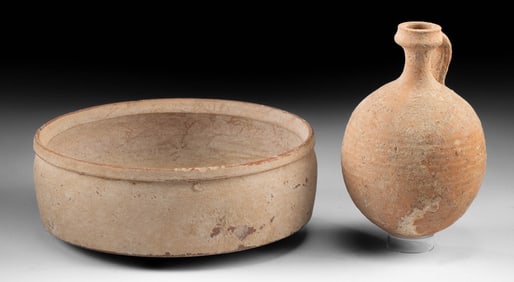 Lot of 2 Roman Terracotta Vessels