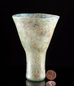 Iridescent Roman Glass Candelabrum Goblet