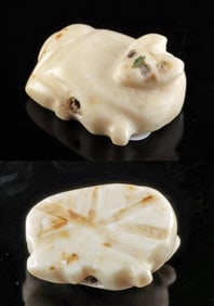 Mesopotamian Stone Stamp Seal - Recumbent Ungulate